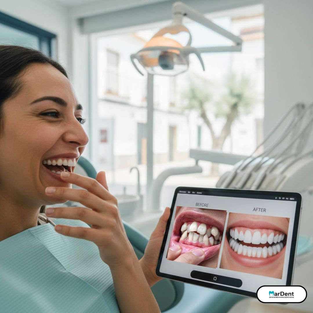 Dentista trabajando en una ortodoncia